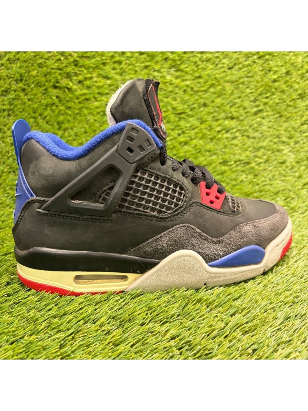 Nike Air Jordan 4 Retro GS Rare Air Boys Size 5Y Black Basketball Shoes Sneakers